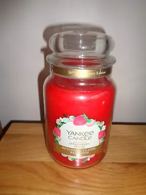 Yankee Candle Strawberry 22 Oz  Jar Candle Now Retired • £30.99