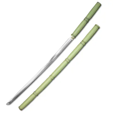 41  BAMBOO SHIRASAYA SAMURAI Bushido KATANA Japanese Sword Carbon Steel Blade • $49.95