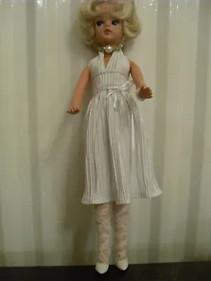 Vintage Pedigree Sindy Doll Marilyn Lookalike/repro Dress/tights/kitten Heels  • £45