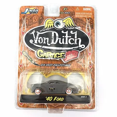 Jada Toys Von Dutch Garage Chop Shop '40 1940 Ford Flat Gray Diecast 1/64 Scale • $29.69