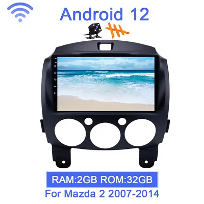 9  Android 12.0 Car Radio GPS Navi BT WIFI Stereo Player For Mazda 2 2007-2014 • $90.99