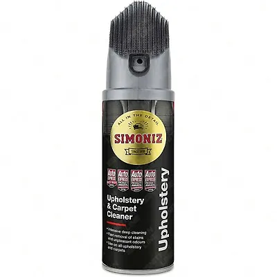 Simoniz Car Upholstery Fabric & Carpet Cleaner Foam Stain Remover Brush 400ml • £9.29