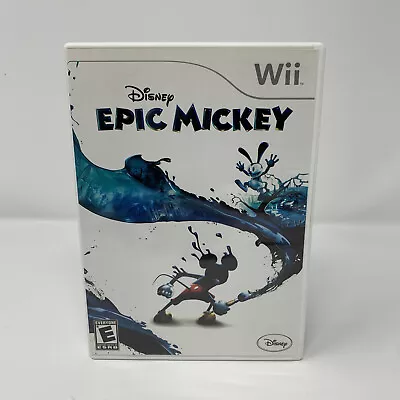 Disney Epic Mickey Nintendo Wii Game Complete With Manual Tested • $10.79