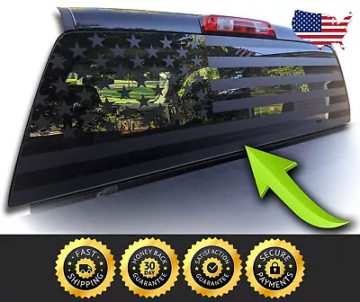 AMERICAN FLAG Pick-Up Truck Back Window Decal UNIVERSAL Fits Any Truck • $54.99