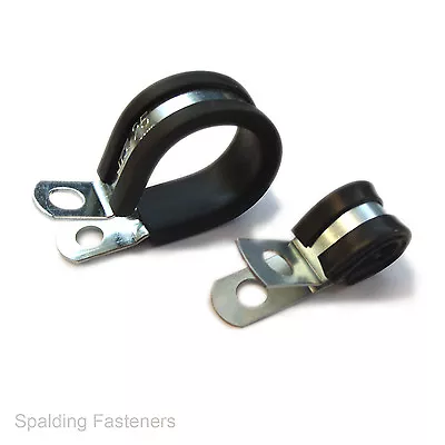 Metric Rubber Lined A2 Stainless Steel Cable P Clips - 5mm To 50mm • £3.56