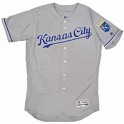 Mens MLB Kansas City Royals Authentic On Field Flex Base Jersey - Road Gray • $84.97