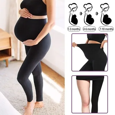 £14.79 • Buy Women High Waist Maternity Leggings Tummy Support Pants Postpartum Trousers
