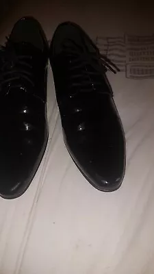 Mens Black Patent Shoes Size 9 • £3.99