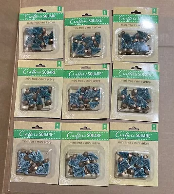 Crafters Square 1.5” Mini Christmas Tree Lot- 9 Packages 8 Per Package-72 Total • $22
