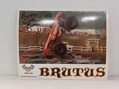 Rare Htf CHRIS BERGERON AUTOGRAPHED HERO CARD BRUTUS MONSTER TRUCK 8x10 Photo • $124.99