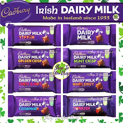 CADBURY IRISH DAIRY MILK  'PICK YOUR OWN' CHOCOLATE BARS Ireland☘️Birthday Gift • £7.95