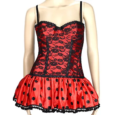 Victoria's Secret Sexy Little Things Corset Ladybug Costume Red Black Lace Small • $144.49