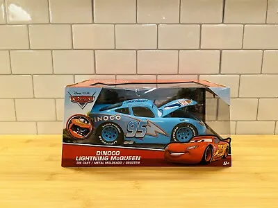 Disney Pixar Cars 1/24 SCALE JADA DIECAST CARS 1 DINOCO MCQUEEN - BLUE RARE • $89.99