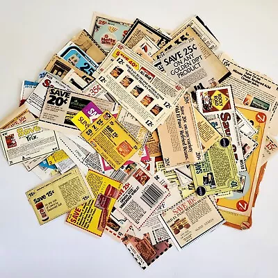 Lot Of 100 Vtg Grocery Coupons No Expiration Ephemera Advertising Collectible • $15