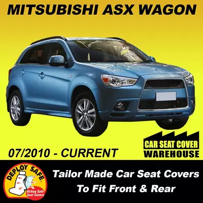 $147 • Buy Car Seat Covers To Fit MITSUBISHI ASX WAGON 2010 - Current Black Aibag Safe!