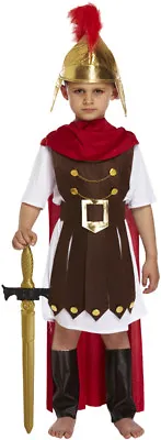 Boys Roman General Soldier Warrior Kids Fancy Dress Costume Outfit Greek BookDay • £8.99