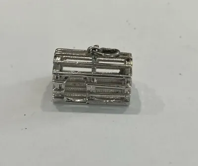 Sterling Silver Vintage Lobster Trap Cage Charm/Pendant -  .7 Inch • $13