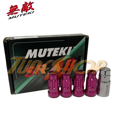 Muteki Sr48 4 Wheels Lock Lug Nuts Set 12x1.25 1.25 Acorn Rims Open End Pink S • $44.95