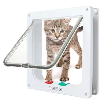 4-Way Medium Small Large Pet Cat Puppy Dog Magnetic Lock Lockable Safe Flap Door • $21.24