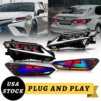 LED Headlights & Tail Lights For Toyota Camry 2018-2023 Demon Eyes Lexus Style • $925