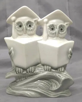 Old Vintage Mid Century MCM Ceramic TV Lamp Light Reading Wise Owls Graduation • $95