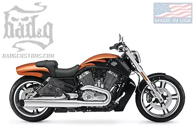 Harley V-ROD MUSCLE RIGHT Side BLACK SOLO BAG Saddlebag - VRR02 BAD&G CustomS • $174.95