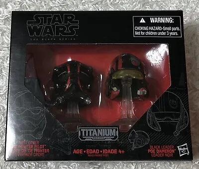 New Star Wars Black Series 04 Tie Fighter Pilot & Poe Dameron Titanium Helmets • $25.68