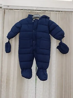 £16.95 • Buy BNWT M & S Baby Fur Lined Hooded Stormwear All In One Snowsuit - 3 - 6 Months