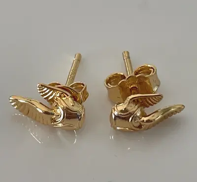 $75 • Buy Genuine PANDORA Harry Potter Golden Snitch Earrings 260025C00 Retired Rare NEW
