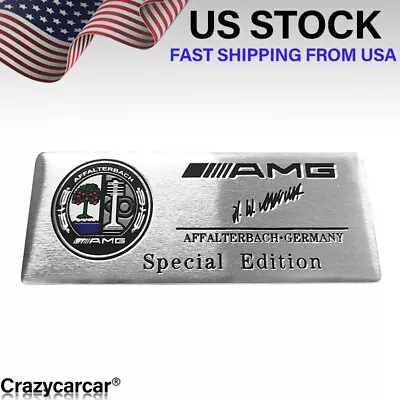 Aluminum Silver&Black Badge For AMG Affalterbach Special Edition Emblem Interior • $10.99