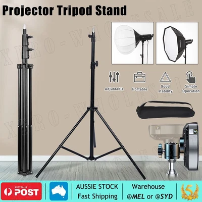 $17.59 • Buy 2M Projector Tripod Stand Bracket Adjustable Floor Laptop Stand Holder Black AU