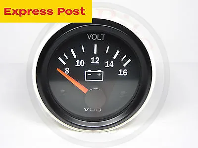 VDO 52mm 12V VISION VOLT GAUGE AUTOMOTIVE MARINE 4WD BRAND NEW FAST EXPRESS POST • $48.23