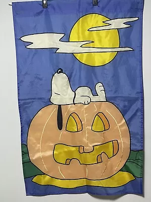 Peanuts Snoopy Pumpkin Fall Halloween Decorative Hanging Flag  • $19.99