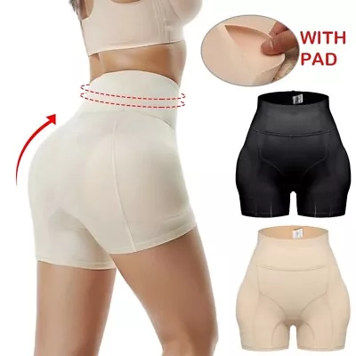 Padded Bum Pants Hip Enhancer Shaper Women Butt Lifter Booty Boyshorts Underwear • £8.79