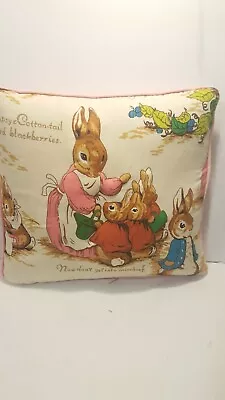 Vintage 3d Peter Rabbit  Pillow Cottontail  & Mopsy Blueberries • $29.50