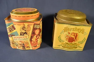 2 Vintage Hersheys Cocoa Collector Tins W/ Lids Bristol Ware • $12.75