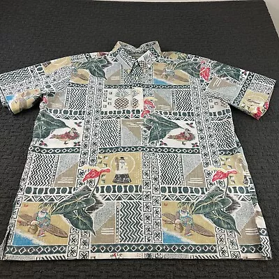 Reyn Spooner Mele Kalikimaka Shirt Mens 2XL Hawaiian Christmas All Over • $44.99