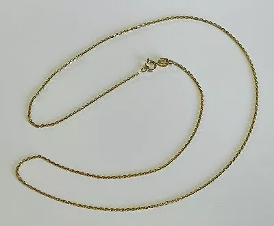 £54.99 • Buy 9ct Gold 375 16” / 40cm Trace Chain - UK Hallmark New 1.4 Grams