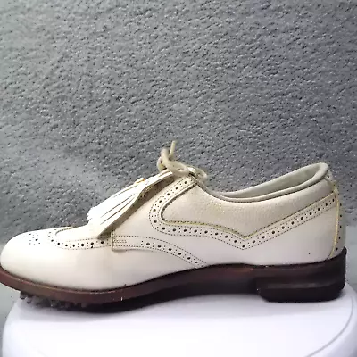 VTG FOOTJOY CLASSIC-LITES Mens Golf Shoes Kiltie Wingtips 9AAA (Narrow) USA Made • $24.59