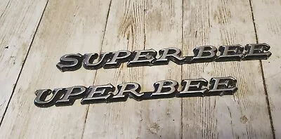 $60 • Buy 1971 Super Bee Emblems, 1 Broken! 71 Nameplates Metal Badges Original OEM
