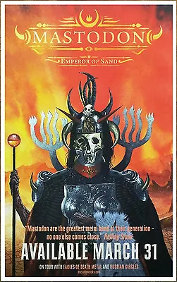 MASTODON Emperor Of Sand Ltd Ed RARE New Tour Poster +BONUS Metal Rock Poster! • $59.60
