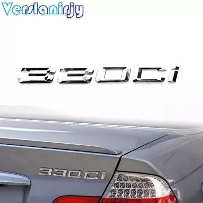 Chrome Letters 330Ci Emblem Badge Rear Trunk Tailgate Sticker For New E46 Coupe • $14.61