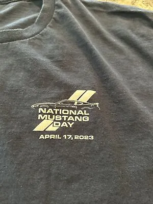 National Ford Mustang Day 2023 BLUE Shirt Size XL S550 Shelby GT 5.0 Cobra • $24.99