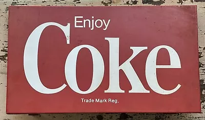 Old Soda Collectible Vintage 1970’s Coca-Cola Advertising Enjoy Coke Tin Sign • $19.99