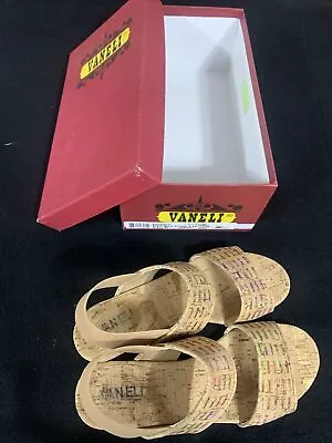 Vaneli  Sandals~Braidy 6 1/2N~Multi Color Cork~94681 • $15