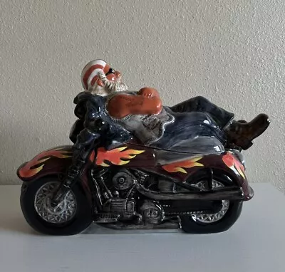 Motorcycle Laid Back Biker Man Harley Davidson Inspired Cookie Jar  • $85