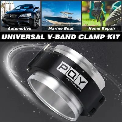 For 3Inch 76mm 3  Aluminum HD Intake V-band Clamp Intercooler Pipe Quick Release • $28.50