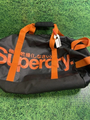£15 • Buy Superdry Athletic Barrel Travel Bag Holdall Black And Orange Latex Gym Bag