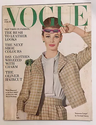 RARE Vintage Vogue Magazine - February 15 1963 - Anne De Zogheb  - Great Ads • $52