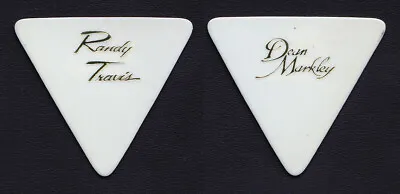 Vintage Randy Travis Signature Triangle White/Gold Guitar Pick - 1989 Tour • $29.99